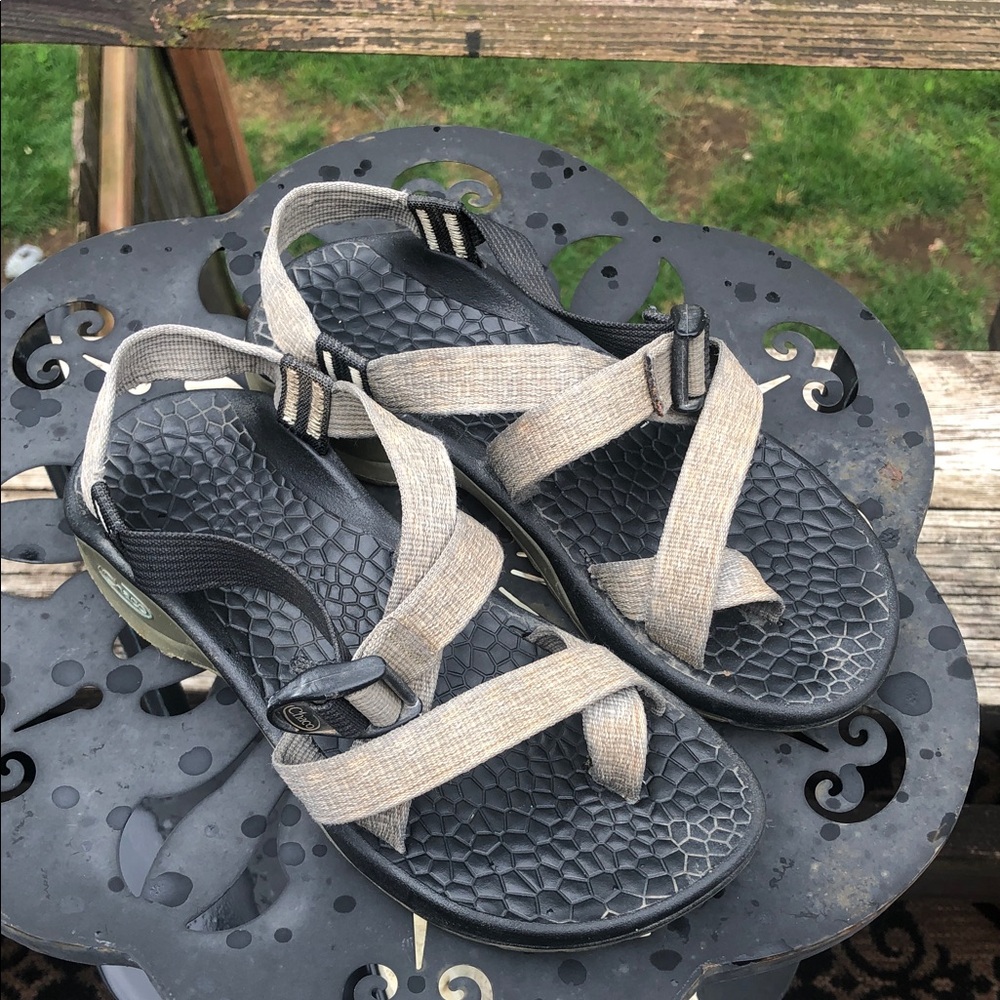 Chaco Strappy Sandals in Beige and Black